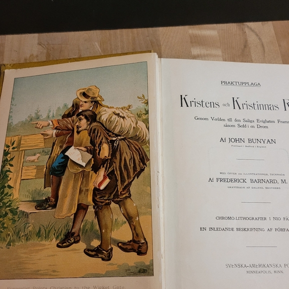 Antique 1891 Swedish Kristen's Och Resa Bio Book - Picture 9 of 11